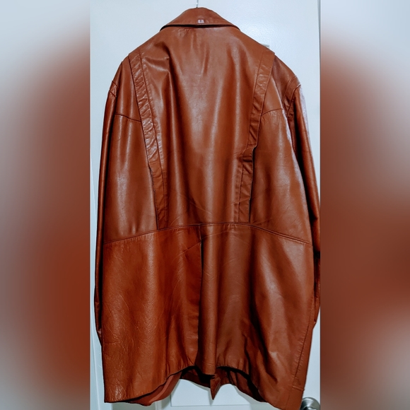 Fantastic International Men's Genuine Leather Jacket Warm Brown Size 52B - Picture 16 of 16